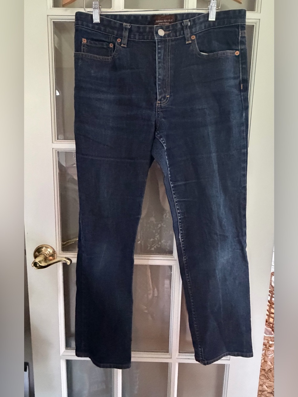 Banana Republic Women’s stretch Dark Blue Ankle Cropped Jeans 14